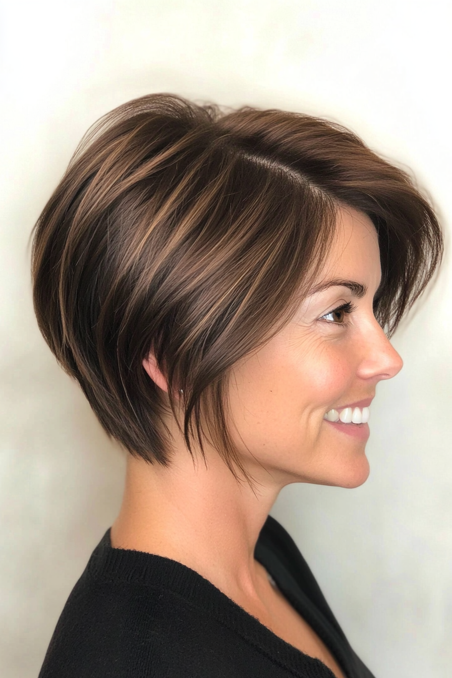 12. Pixie Bob in Warm Chocolate Brown (Pixie Haircuts) - Pixie Haircuts