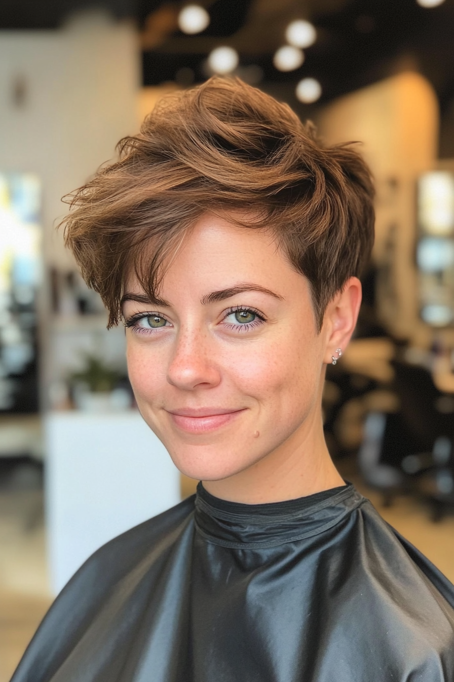 23. Tapered Sandy Brown Pixie with Undercut (Pixie Haircuts) - Pixie Haircuts