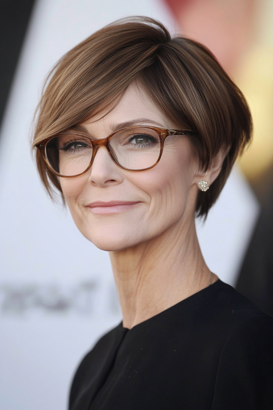 4. Textured Shag with Salt-and-Pepper Blend (Haircuts For Women Over 60 With Glasses) - Haircuts For Women Over 60 With Glasses