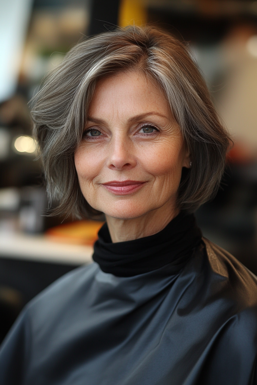 14. Classic Pageboy in Warm Brown (Senior Haircuts For Older Women) - Senior Haircuts For Older Women