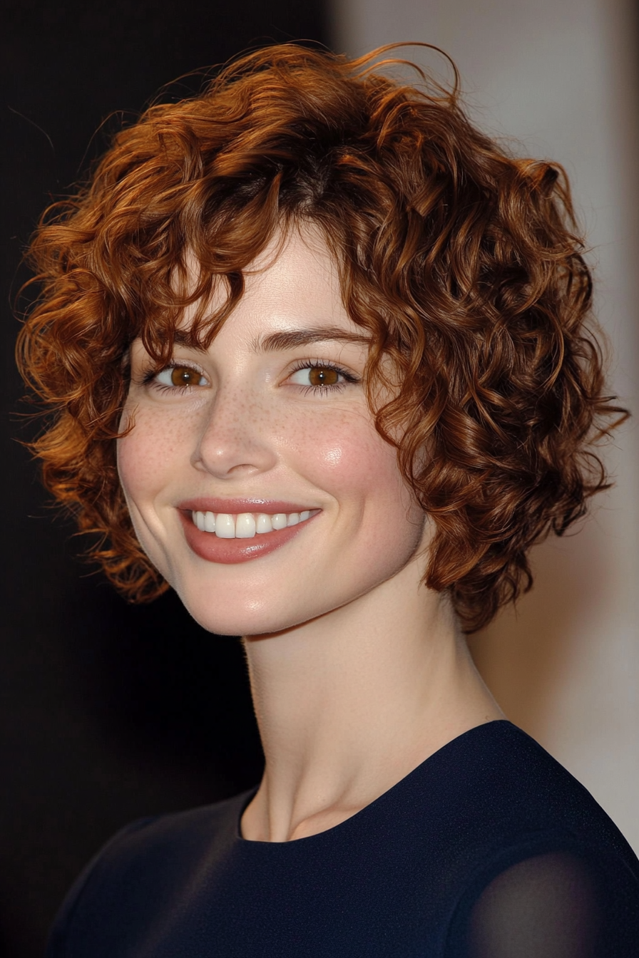 5. Tousled Curly Crop - Chestnut Brown (Short Curly Hairstyles For Women) - Short Curly Hairstyles For Women