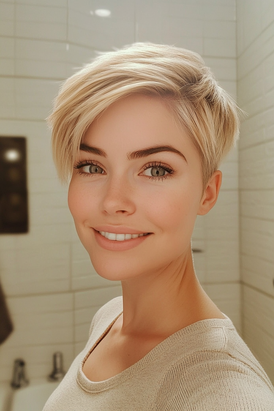 22. Sun-Kissed Blonde Pixie (Very Short Pixie Haircuts) - Very Short Pixie Haircuts