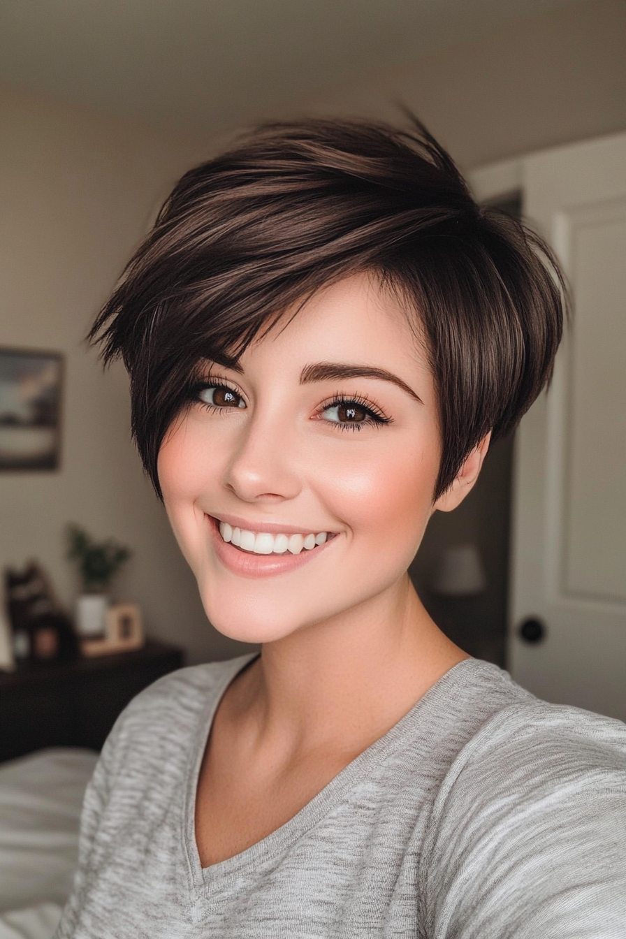21. Dark Chocolate Pixie (Very Short Pixie Haircuts) - Very Short Pixie Haircuts