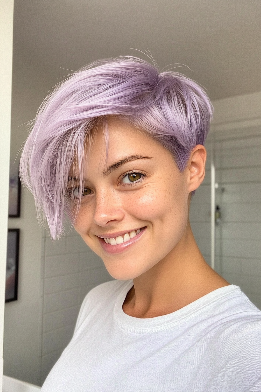 17. Muted Lavender Pixie (Very Short Pixie Haircuts) - Very Short Pixie Haircuts