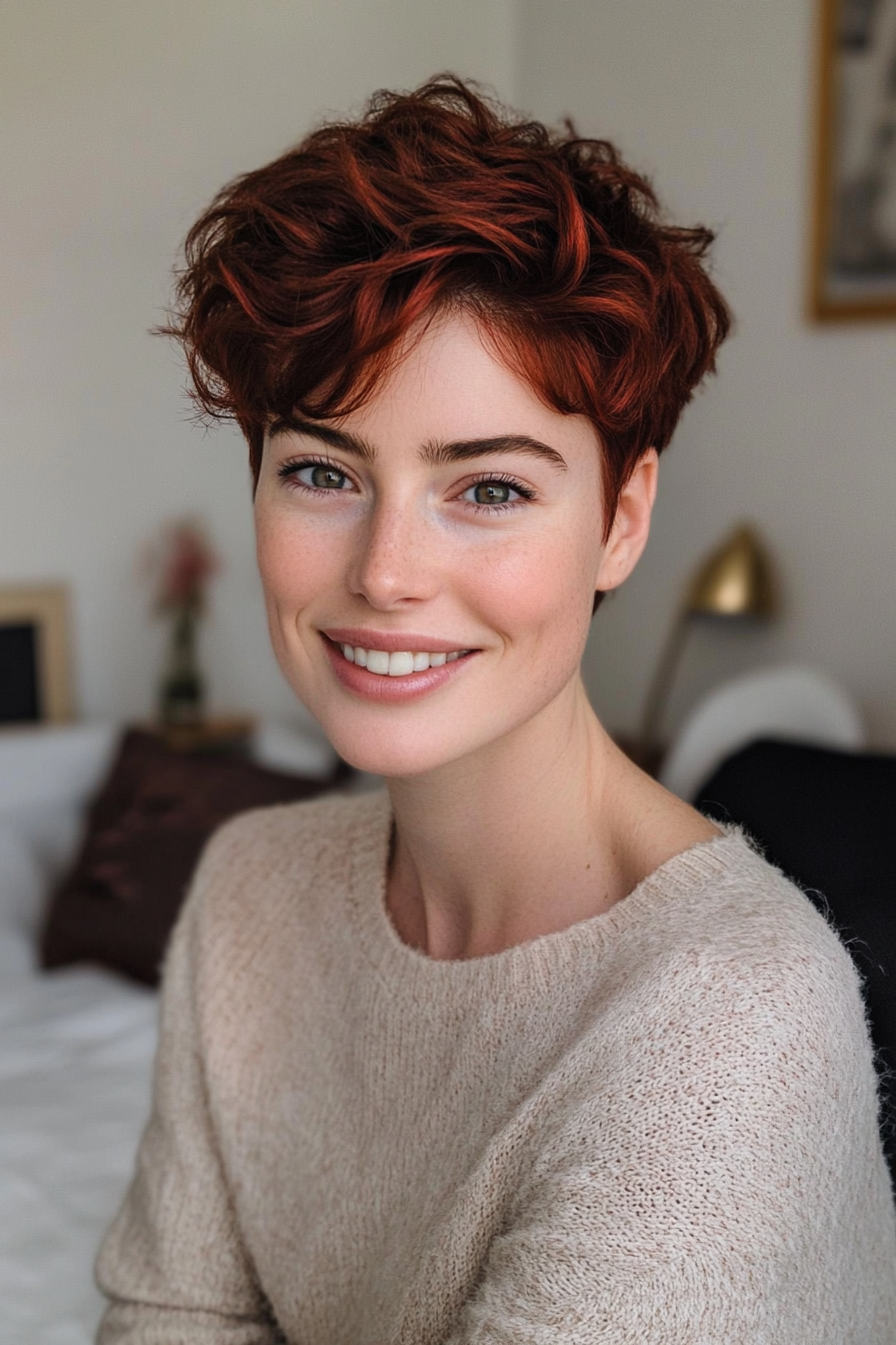 7. Dark Auburn Pixie (Very Short Pixie Haircuts) - Very Short Pixie Haircuts