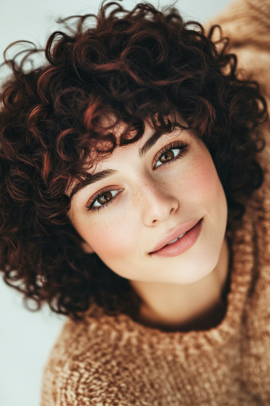 3. Dark Auburn Curly Pixie (Pixie Curly Haircuts) - Pixie Curly Haircuts
