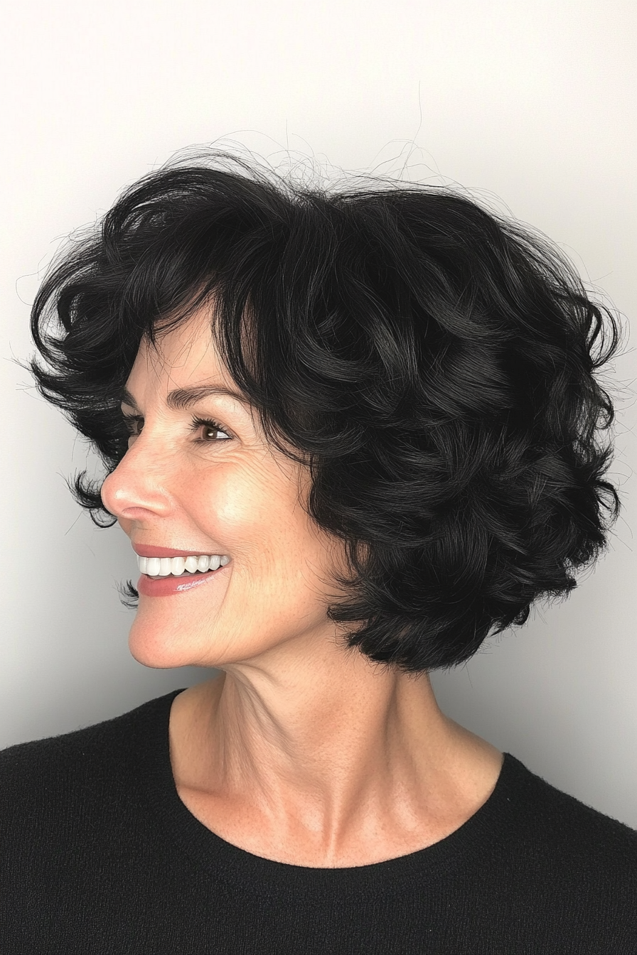 13. Short Curled Layers – Black (Hairstyles For Older Women) - Hairstyles For Older Women
