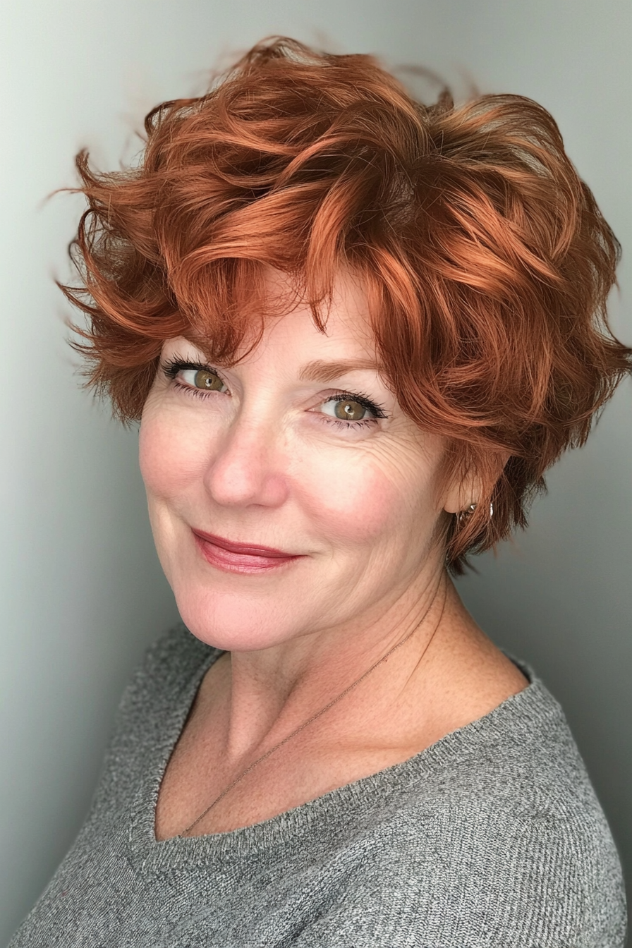 14. Short Layered Shag (Shorter Haircuts For Older Women) - Shorter Haircuts For Older Women