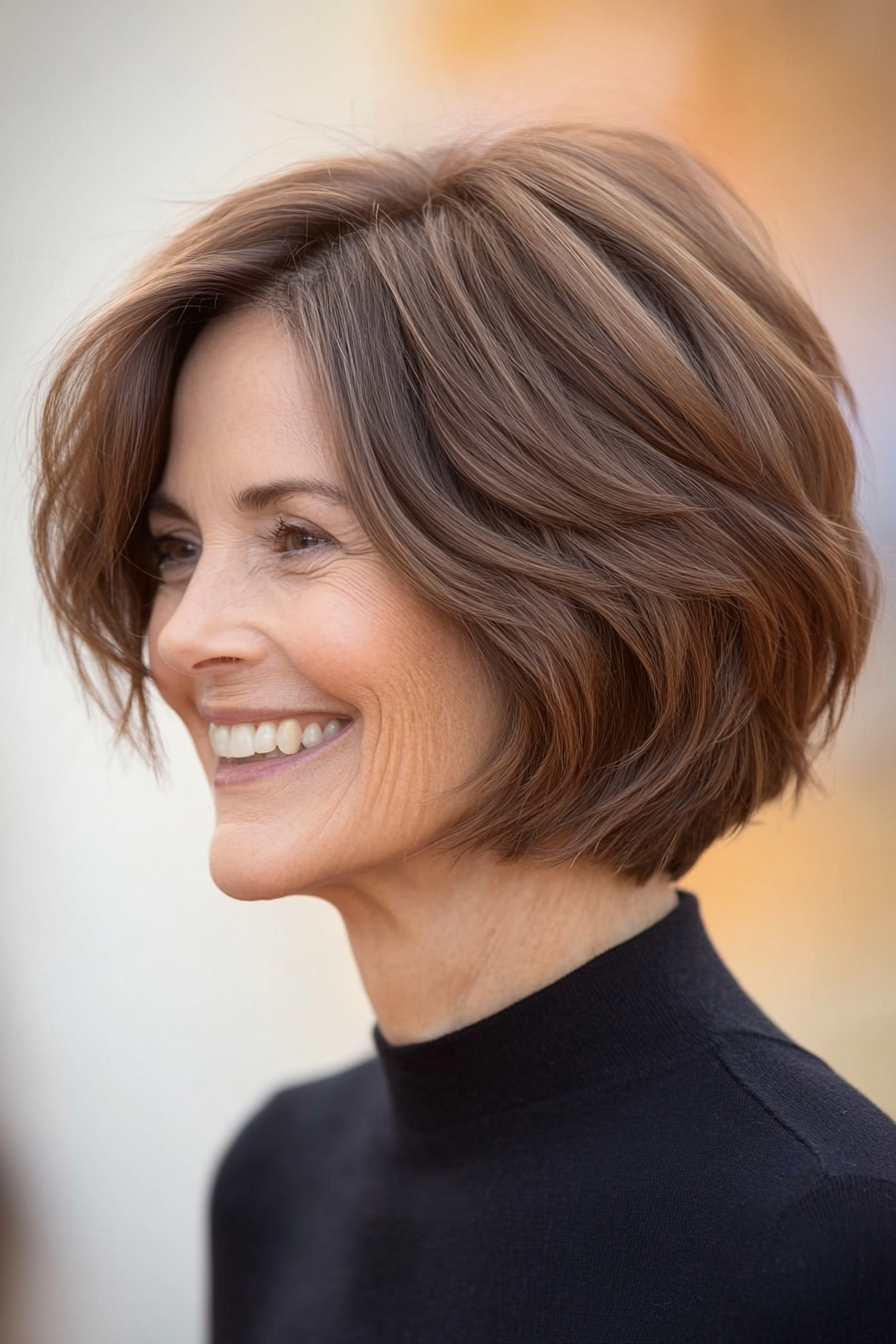 18. Textured Bob with Understated Color (Short Bob Hairstyles For Women Over 60) - Short Bob Hairstyles For Women Over 60