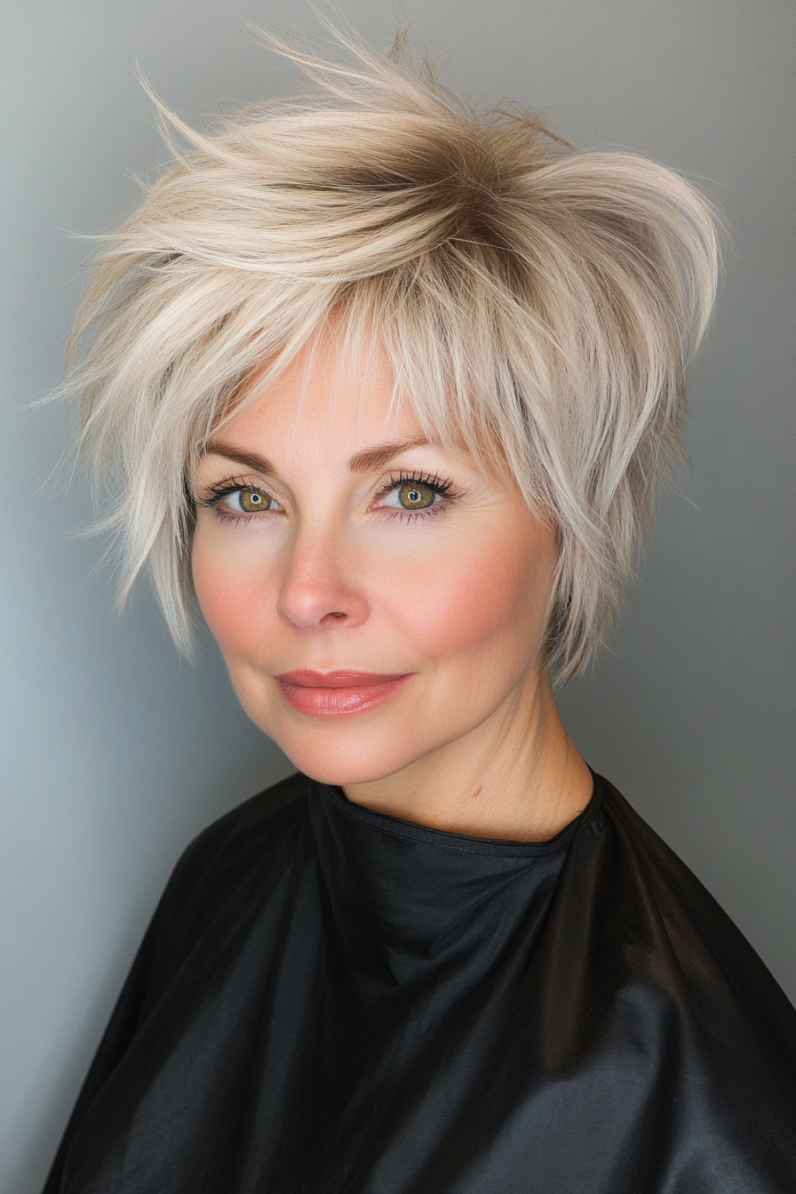 23. Wispy Pixie Cut - Medium Blonde (Short Haircuts For Women Over 50 With Fine Hair) - Short Haircuts For Women Over 50 With Fine Hair