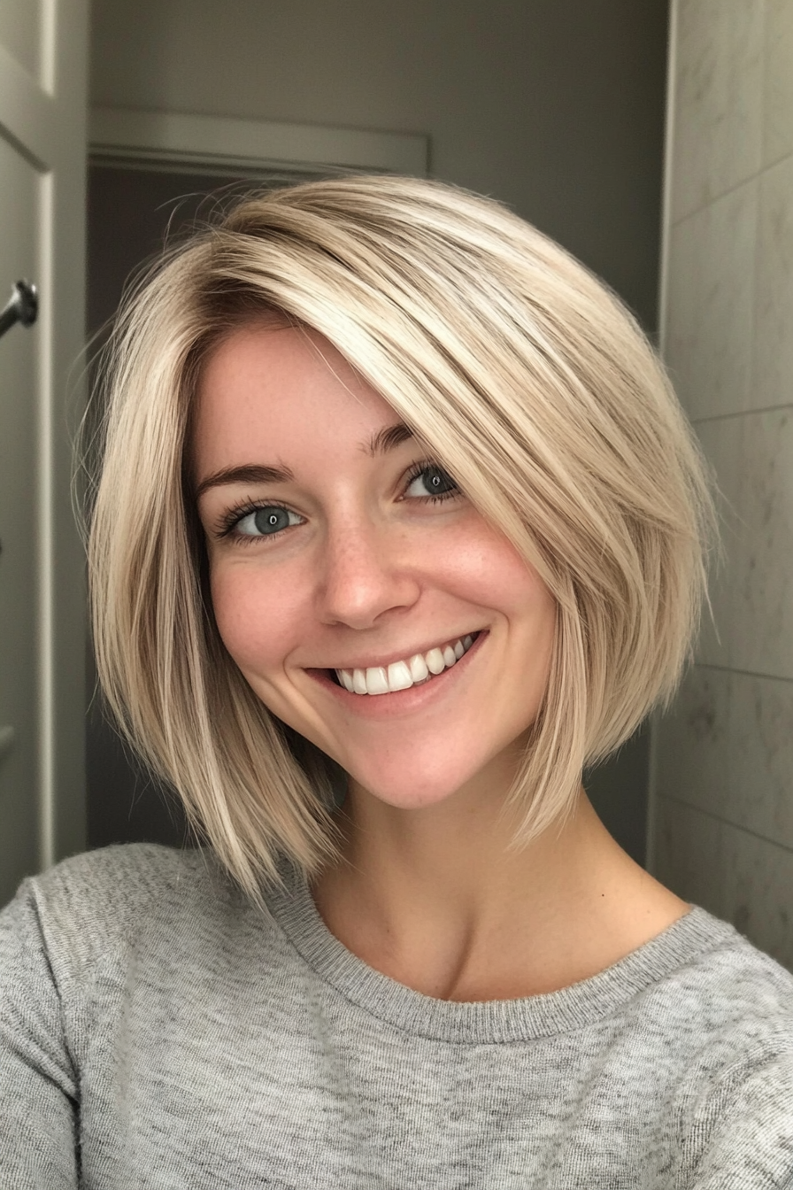 1. Textured Blonde Bob (Short Blonde Haircuts For Fine Hair) - Short Blonde Haircuts For Fine Hair