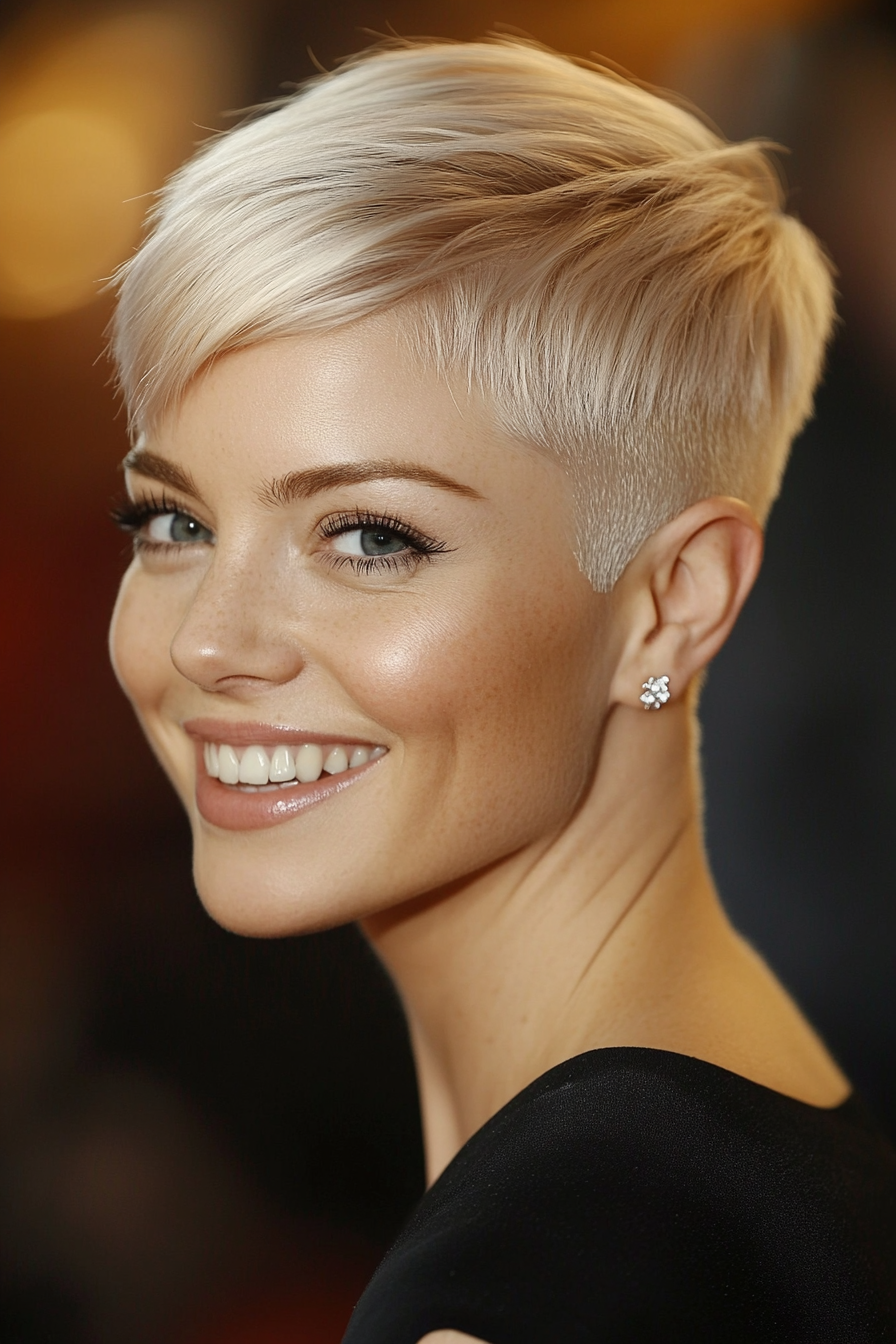 2. Platinum Pixie Cut (Short Blonde Haircuts For Fine Hair) - Short Blonde Haircuts For Fine Hair