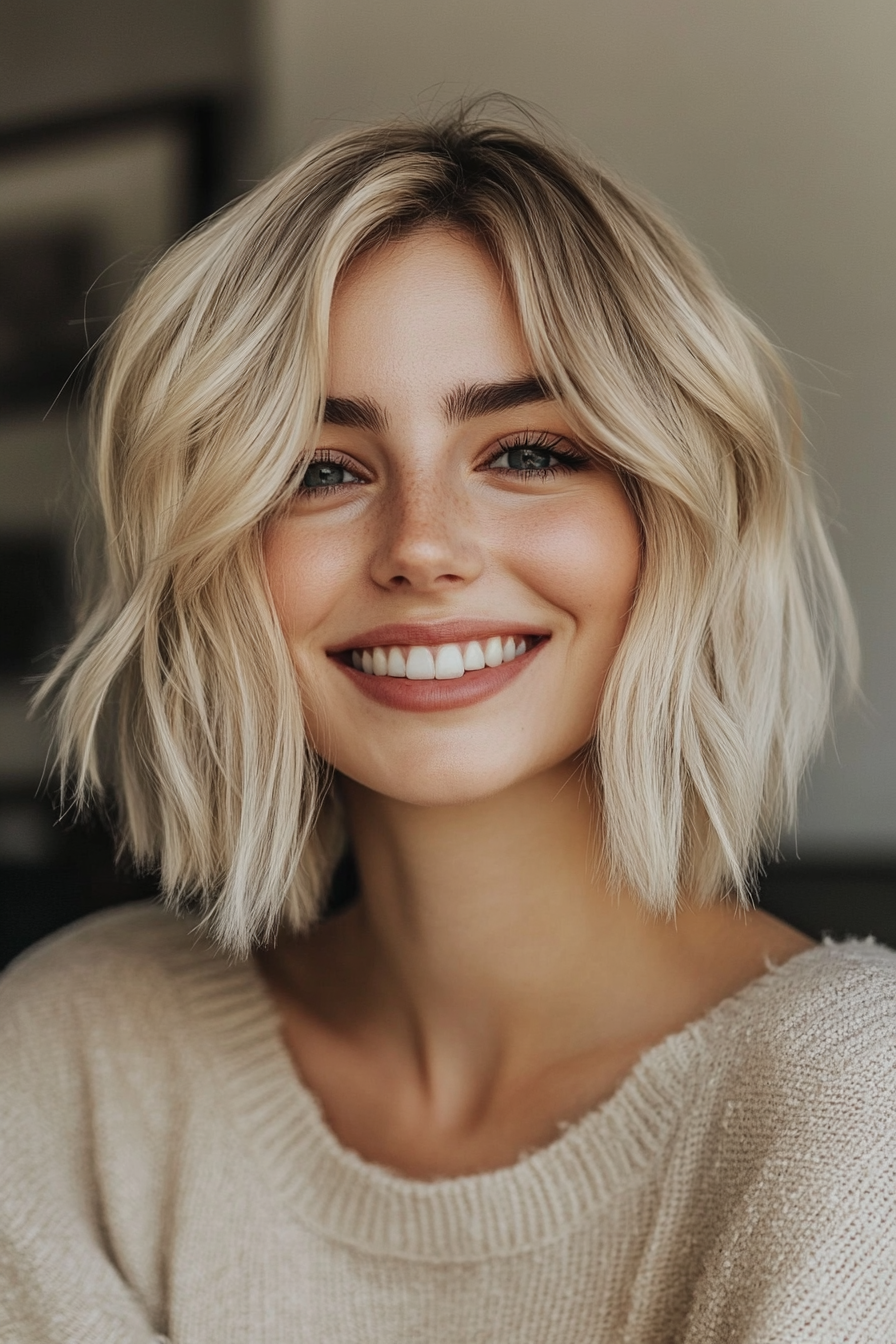 5. Beachy Blonde Bob (Short Blonde Haircuts For Fine Hair) - Short Blonde Haircuts For Fine Hair