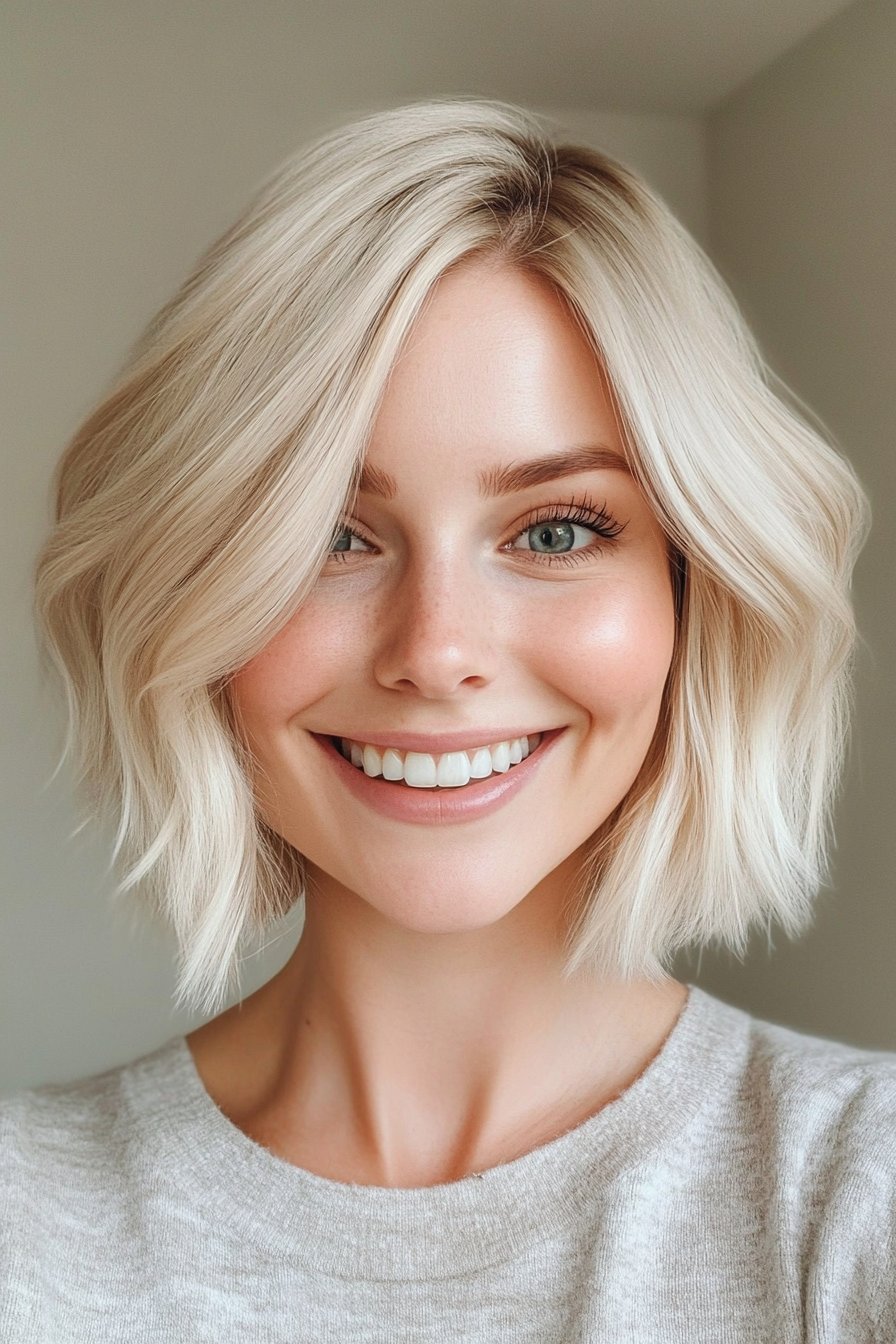 9. Blonde Bouffant Bob (Short Blonde Haircuts For Fine Hair) - Short Blonde Haircuts For Fine Hair