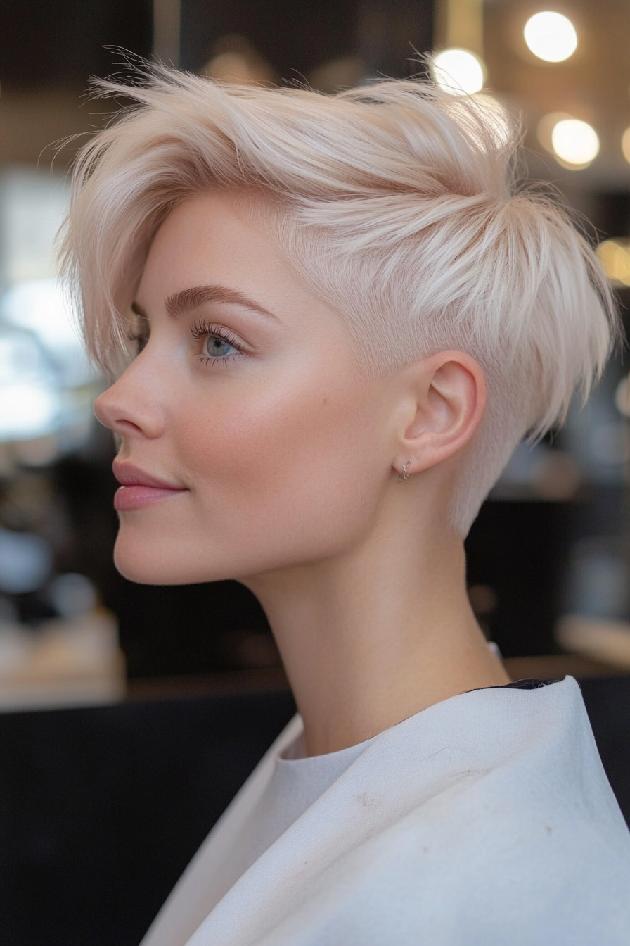 10. Pastel Blonde Undercut (Short Blonde Haircuts For Fine Hair) - Short Blonde Haircuts For Fine Hair