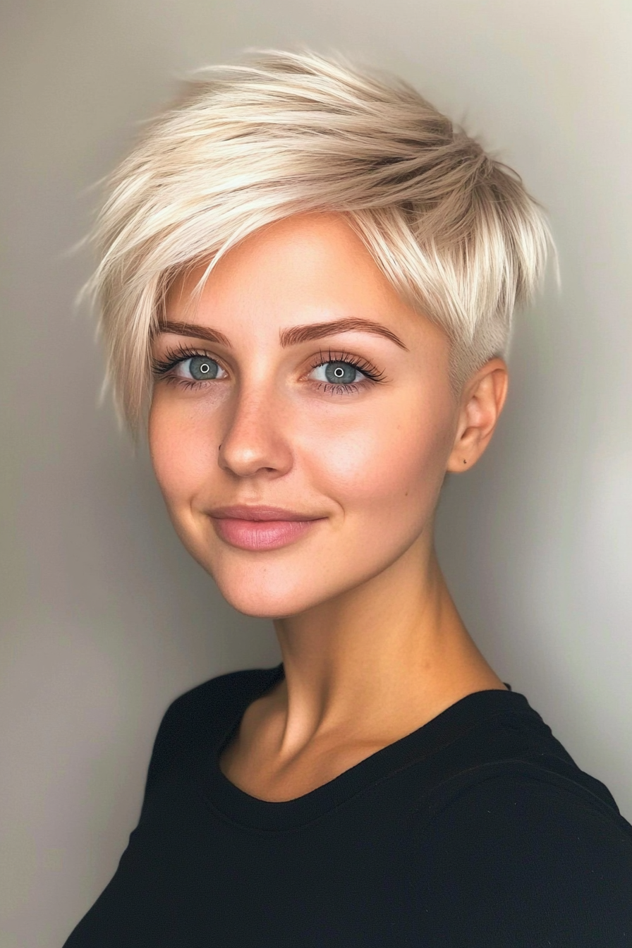 13. Platinum Blonde Tapered Cut (Short Blonde Haircuts For Fine Hair) - Short Blonde Haircuts For Fine Hair