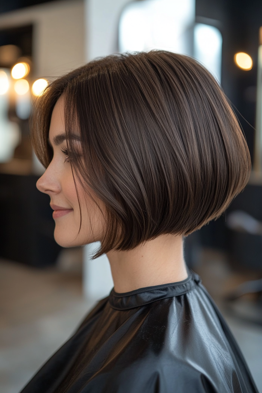 1. The Chic Bob (Dark Brown) (Classy Short Haircuts For Women) - Classy Short Haircuts For Women