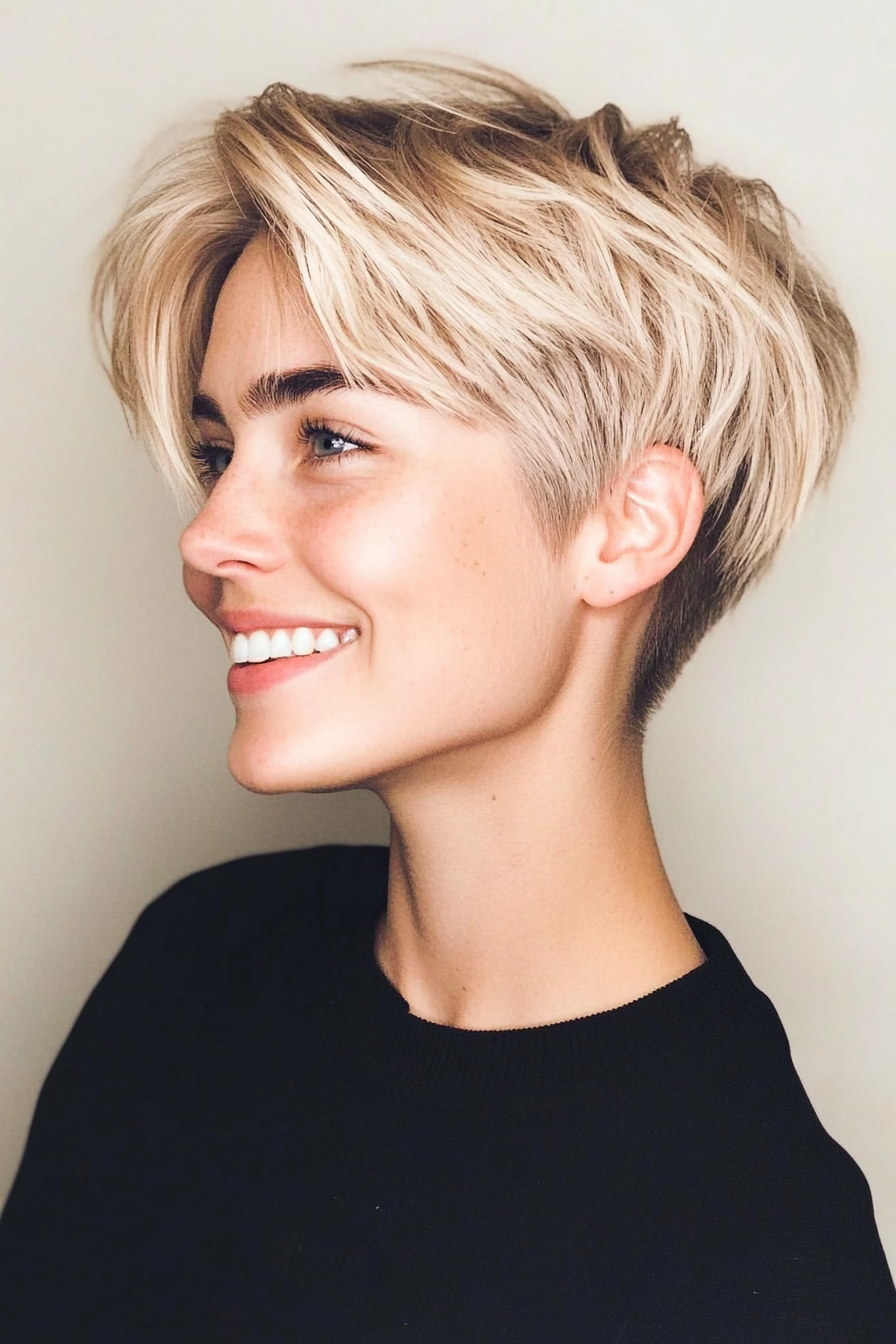 2. Textured Pixie (Blonde) (Classy Short Haircuts For Women) - Classy Short Haircuts For Women