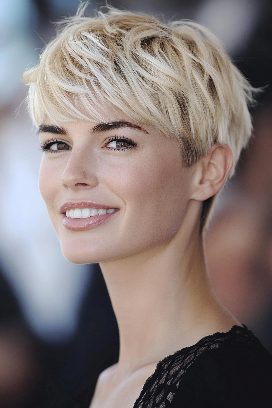 5. Tapered Short Cut (Light Blonde) (Classy Short Haircuts For Women) - Classy Short Haircuts For Women