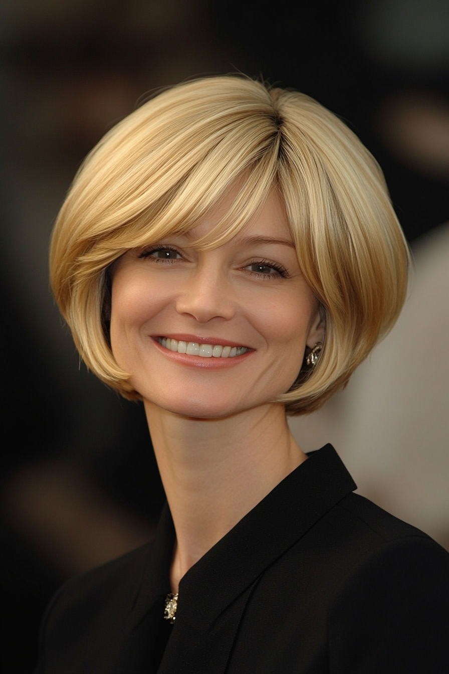 14. Soft French Bob (Golden Blonde) (Classy Short Haircuts For Women) - Classy Short Haircuts For Women