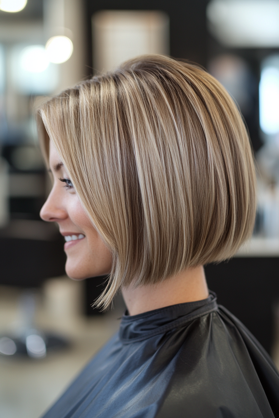 22. Straight Angled Bob (Dark Blonde) (Classy Short Haircuts For Women) - Classy Short Haircuts For Women